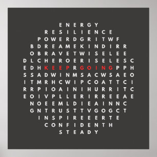 Words That Keep Me Going – Word Quest Circle Poster