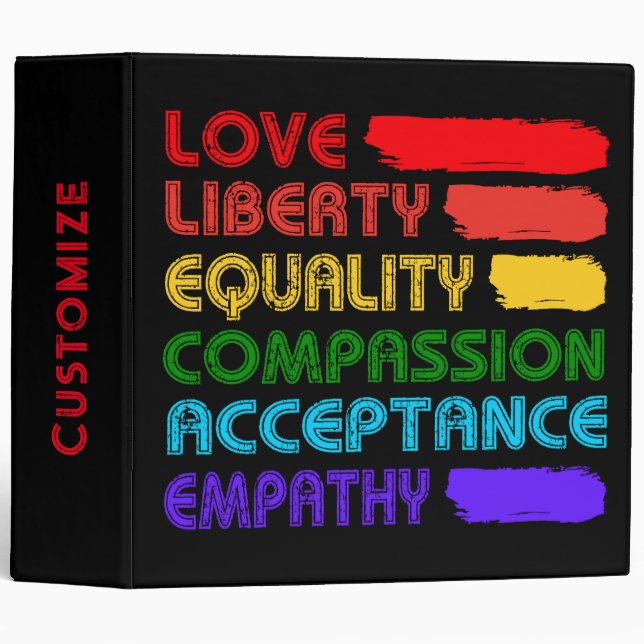 Words To Live By 3 Ring Binder (Front/Spine)