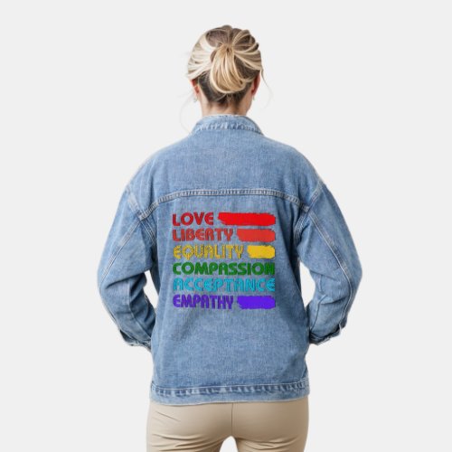 Words To Live By  Denim Jacket