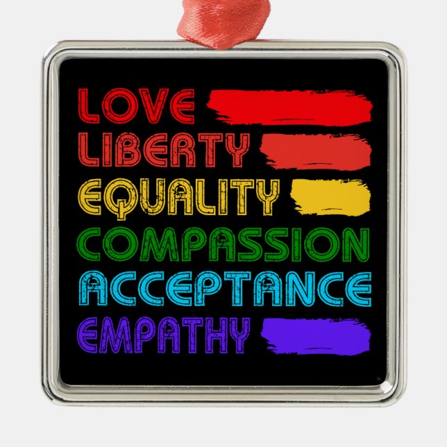 Words To Live By Metal Ornament (Front)