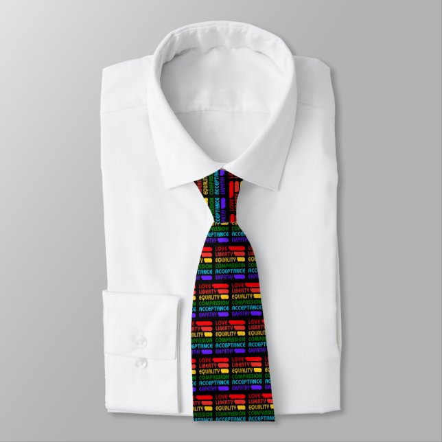 Words To Live By Neck Tie (Tied)