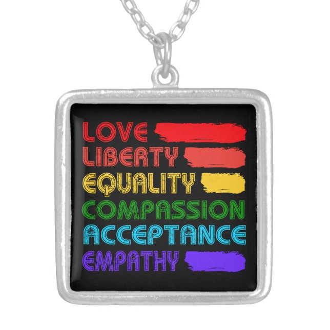 Words To Live By Silver Plated Necklace (Front)