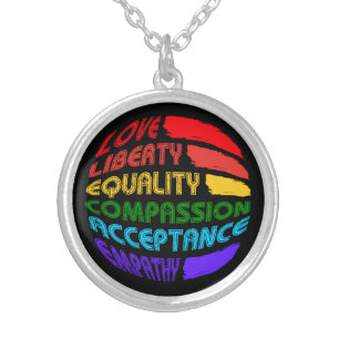 Words To Live By Silver Plated Necklace