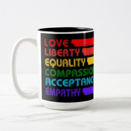 Words To Live By Two_Tone Coffee Mug