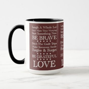 Words To Live By ~ Vintage Motivational Mug by VintageFactory at Zazzle