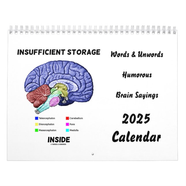 Words & Unwords Brain Humor Sayings 2025 Calendar (Cover)
