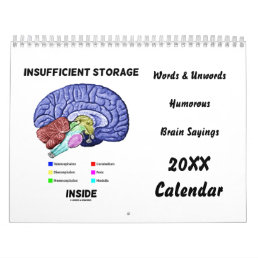Words &amp; Unwords Brain Humor Sayings 20XX Calendar