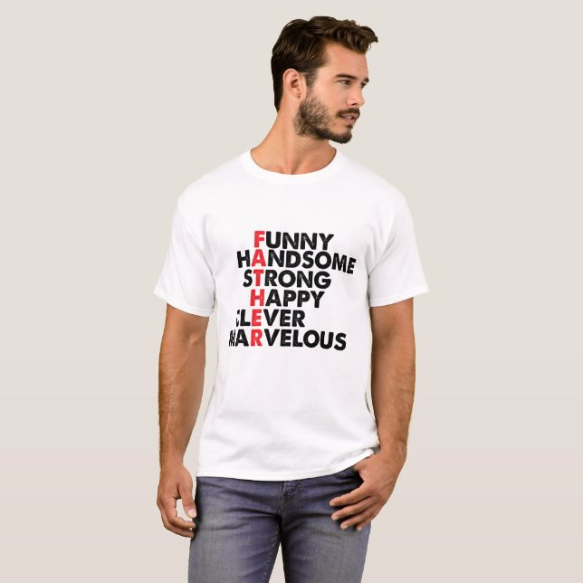 Words with Father Going Down T-Shirt (Front Full)