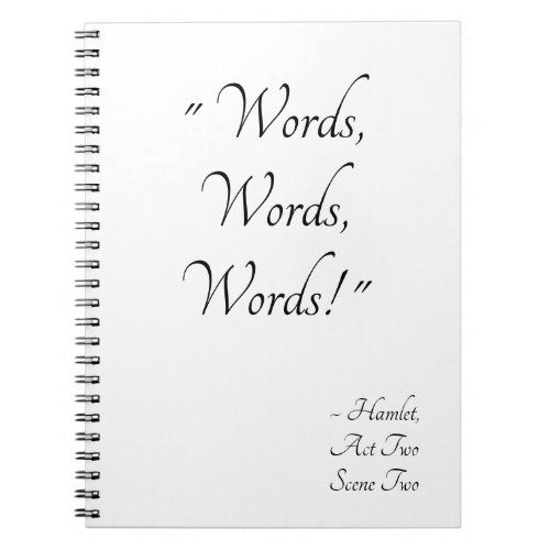 Words Words Words Hamlet Quote Journal