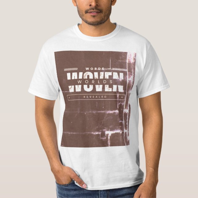 Words Woven, Worlds Revealed" Men's T-shirt  (Front)