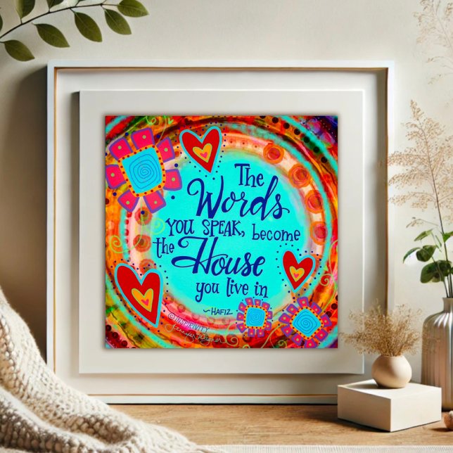 Words you Speak Inspirational Quote Inspirivity Poster (Creator Uploaded)