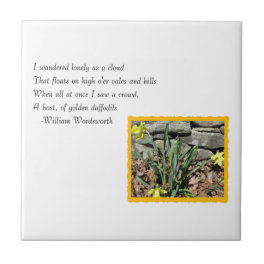 Wordsworth Daffodil Poetry Ceramic Tile