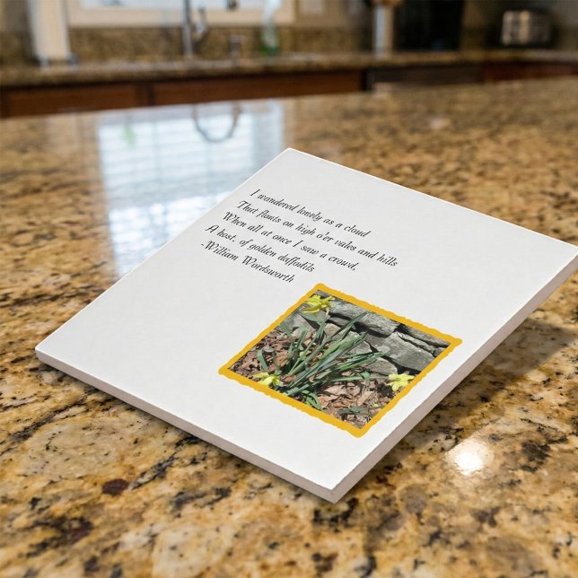 Wordsworth Daffodil Poetry Ceramic Tile (Creator Uploaded)