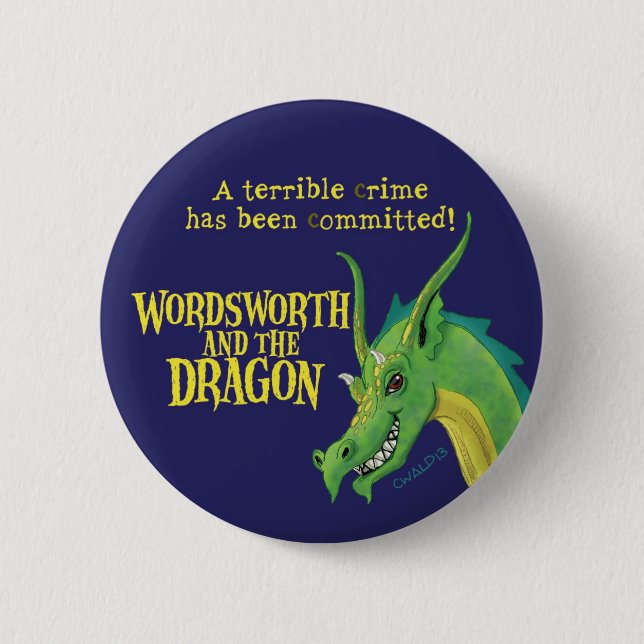Wordsworth & the Dragon Round Button (Front)