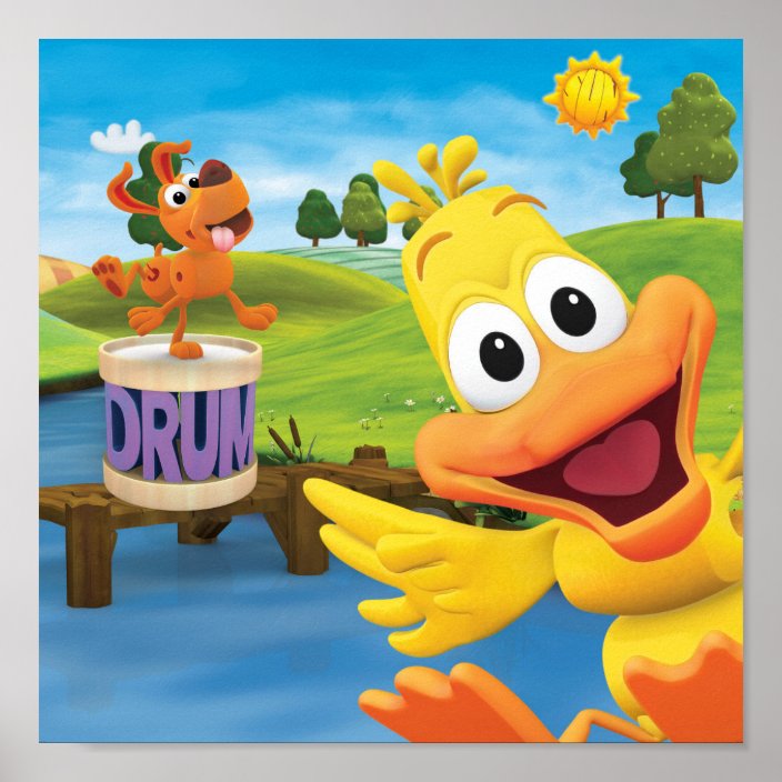 WordWorld Dancing Dog and Duck Poster | Zazzle.com