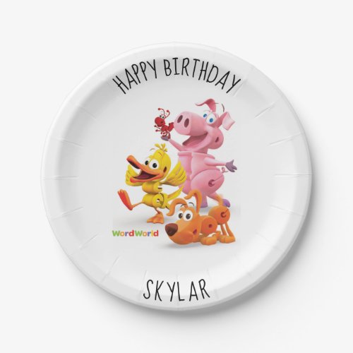WordWorld Personalized Party Plate