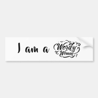 Wordy Woman Bumper Sticker 