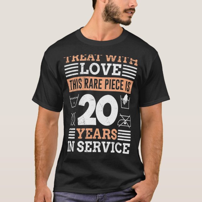 Work Anniversary 20 Years Service Anniversary T-Shirt (Front)
