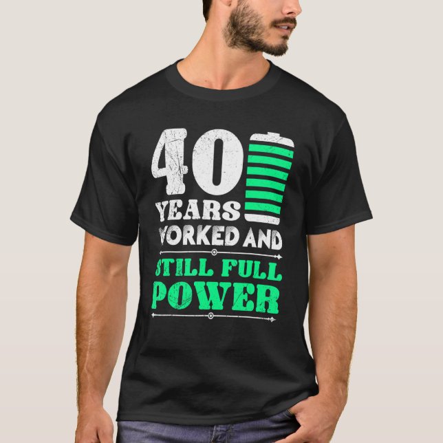 Work Anniversary 40 Years Company Anniversary T-Shirt (Front)