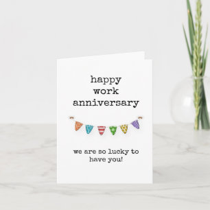 Work Anniversary Card, Lucky to Have You Card