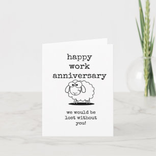 Work Anniversary, We Would Be Lost, Sheep Card