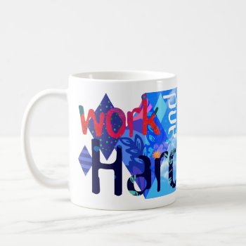 'work&be' Blu Mug by GwenDesign at Zazzle