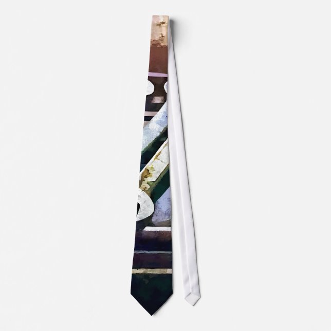 Work Bench in Machine Shop Neck Tie (Front)