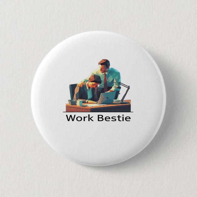 Work Best Classic Button (Front)