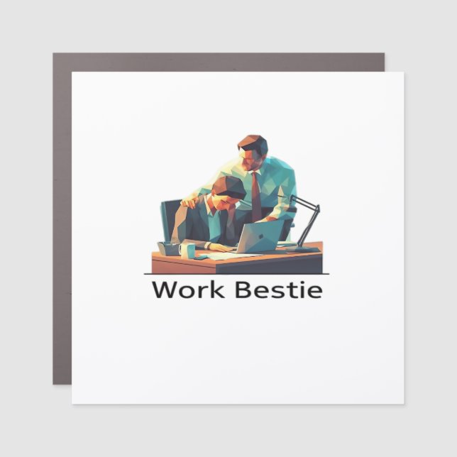 Work Best Classic Car Magnet (Front)