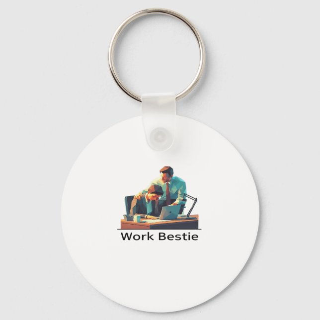 Work Best Classic Keychain (Front)