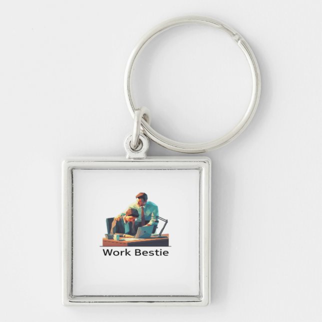 Work Best Classic Keychain (Front)