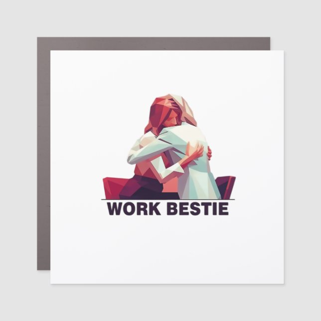 Work Best Classic Viral Car Magnet (Front)