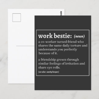 Work Bestie definition Postcard