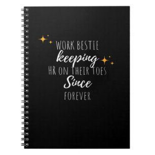 Work Bestie Funny Work Office Coworker Classic Notebook