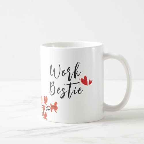 Work Bestie Gift for Co_worker Two Birds Red Leaf Coffee Mug