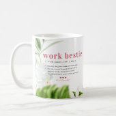 Work Bestie | Monogram Coworker Coffee Mug (Left)