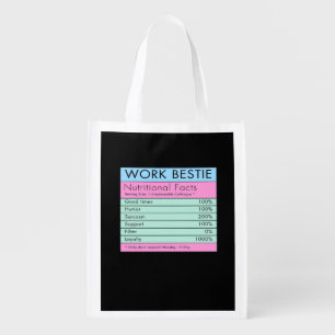 Work Bestie Nutritional Facts Grocery Bag
