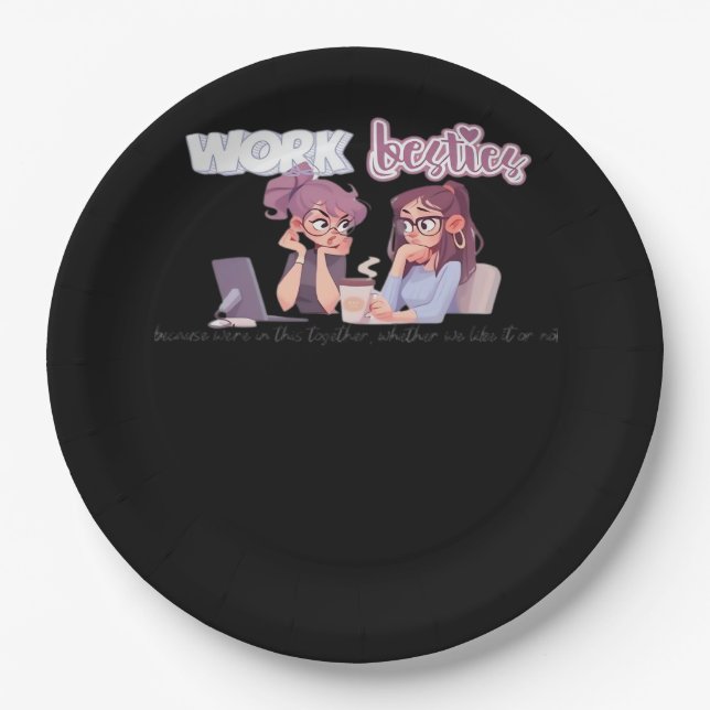 Work Besties In It Together Classic Paper Plates (Front)