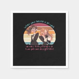 Work Besties Two-Person Classic Napkins