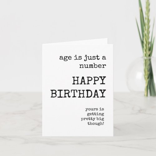 Work Birthday Card Age is Just a Number Download Card