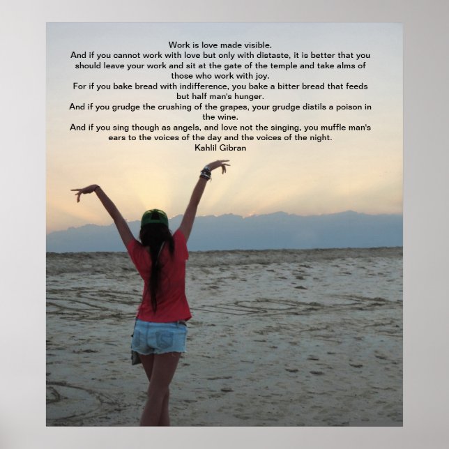 Work by Kahlil Gibran Poster (Front)