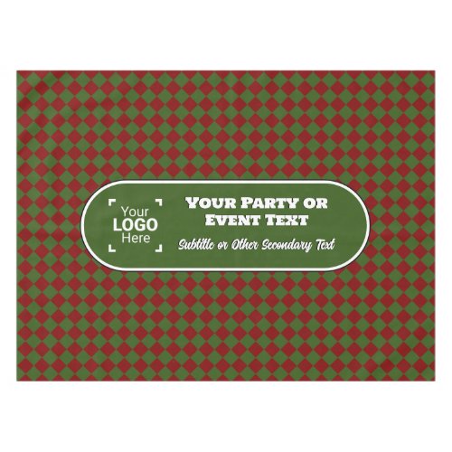 Work Christmas Party Festive Office Red Green DIY Tablecloth