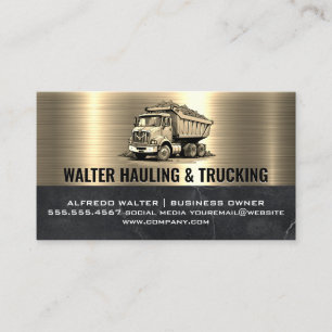 Work Dump Truck Construction Business Card