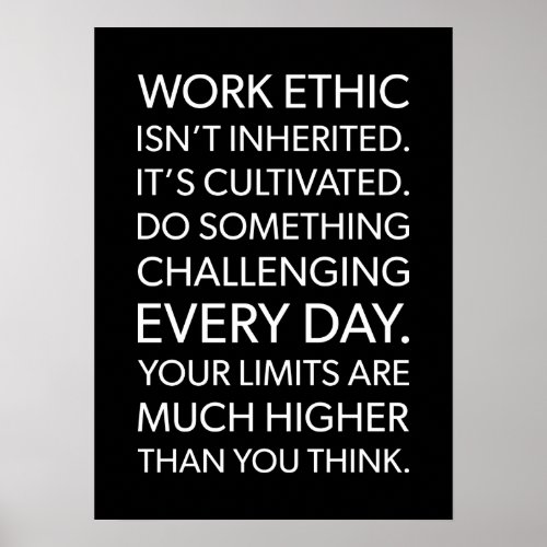 Work Ethic Work Hard _ Motivational Gym Poster