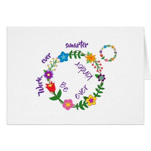 Work ever smarter, Be ever kinder (© Mira) Cards (Front Horizontal)
