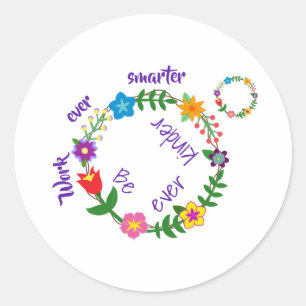 Work ever smarter, Be ever kinder (© Mira) Classic Round Sticker