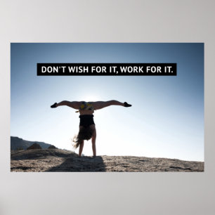 Work For It - Gymnastics Motivation Poster