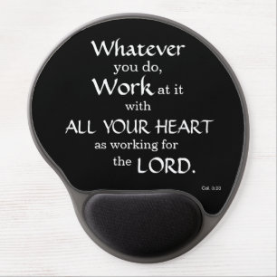 Work for the Lord - Gel Mousepad in Black