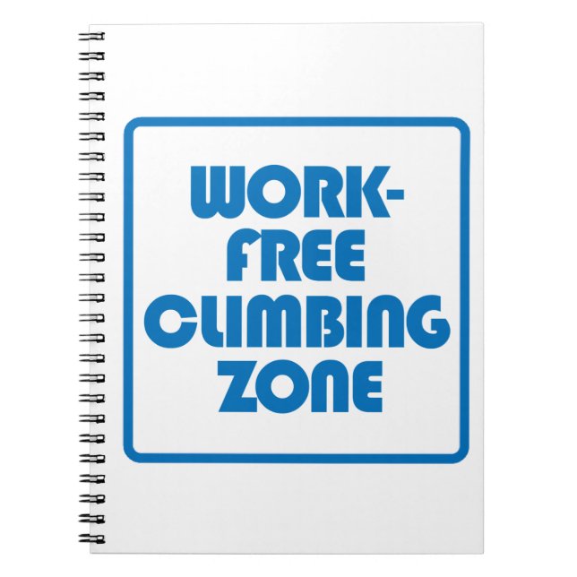 Work Free Climbing Zone Notebook (Front)