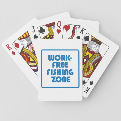 Work Free Fishing Zone Playing Cards